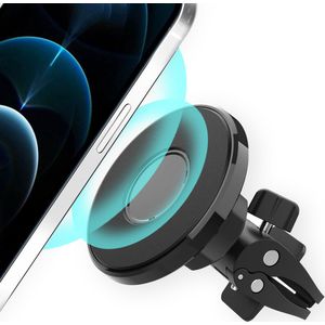 Accezz Telefoonhouder auto voor de iPhone 15 Pro - MagSafe - Ventilatierooster - Magnetisch - Zwart