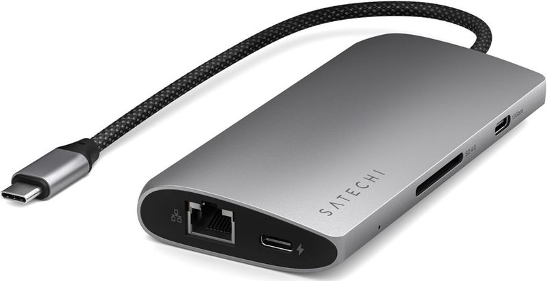 Satechi USB-C Multiport Adapter V3 | 8K HDMI met Ethernet - Space Gray