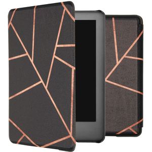 iMoshion Design Slim Hard Case Sleepcover voor de Amazon Kindle 10 - Black Graphic