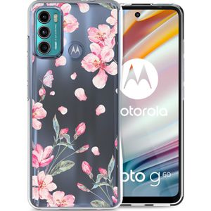 iMoshion Design hoesje voor de Motorola Moto G60 - Bloem - Roze