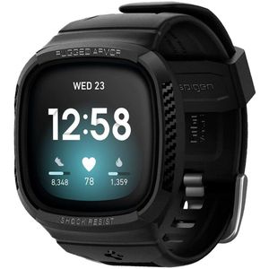 Spigen Rugged Armor™ Pro Case voor de Fitbit Versa 3 / Sense - Black