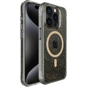 imoshion Clear Glitter Backcover met MagSafe voor de Apple iPhone 15 Pro - Goud