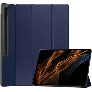 iMoshion Trifold Bookcase voor de Samsung Galaxy Tab S8 Ultra - Donkerblauw