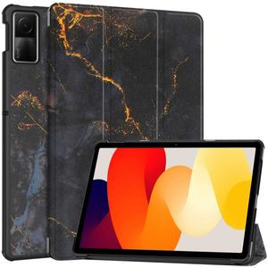 iMoshion Design Trifold Bookcase voor de Xiaomi Redmi Pad SE - Black Marble