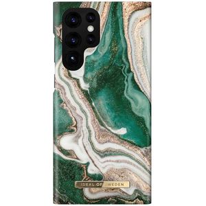 iDeal of Sweden Fashion Backcover voor de Samsung Galaxy S22 Ultra - Golden Jade Marble