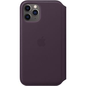 Apple Leather Folio Bookcase voor iPhone 11 Pro - Aubergine