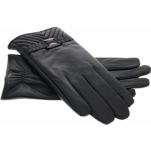 Accessoires Handschoenen Vingerhandschoenen VON LAMEZAN Vingerandschoenen zwart-wit volledige print casual uitstraling