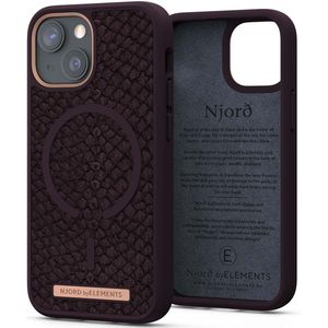 Njorð Collections Salmon Leather MagSafe Case voor de iPhone 13 Mini - Rust