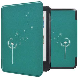 imoshion Design Slim Hard Case Sleepcover voor de Kobo Clara Colour / Clara BW / Tolino Shine 5 / Shine Color - Green Dandelion