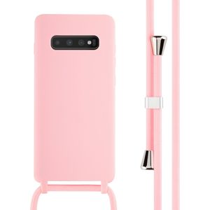 iMoshion Siliconen hoesje met koord voor de Samsung Galaxy S10 Plus - Roze