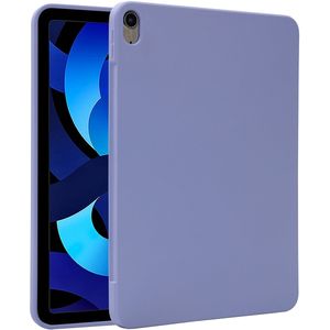 Accezz Liquid Silicone Backcover met penhouder voor de iPad Air 11 inch (2024) M2 / Air 5 (2022) / Air 4 (2020) - Lila