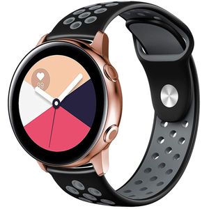 iMoshion Siliconen sport bandje Galaxy Watch 40/42mm / Active 2 42/44mm / Watch 3 41mm - Zwart