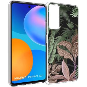 iMoshion Design hoesje voor de Huawei P Smart (2021) - Jungle - Groen / Roze