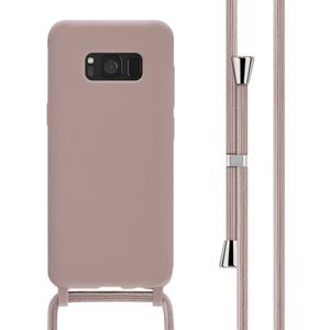 iMoshion Siliconen hoesje met koord voor de Samsung Galaxy S8 - Sand Pink