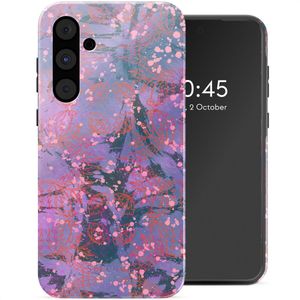 Selencia Vivid Tough Backcover voor de Samsung Galaxy A55 - Fresh Paint Flower Orange