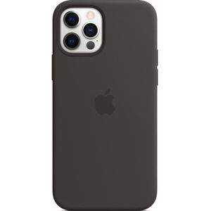 Apple Silicone Backcover MagSafe voor de iPhone 12 Pro Max - Black