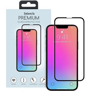 Selencia Gehard Glas Premium Screenprotector voor de iPhone 13 / 13 Pro / 14 - Zwart