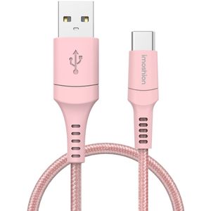iMoshion Braided USB-C naar USB kabel - 1 meter - Roze