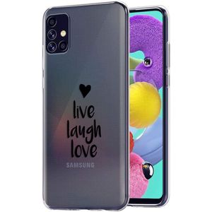 iMoshion Design hoesje voor de Samsung Galaxy A51 - Live Laugh Love - Zwart