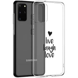 iMoshion Design hoesje voor de Samsung Galaxy S20 Plus - Live Laugh Love - Zwart