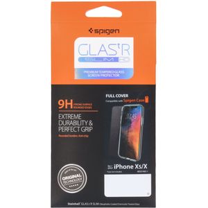 Spigen GLAStR Screenprotector voor de iPhone Xs / X - Zwart