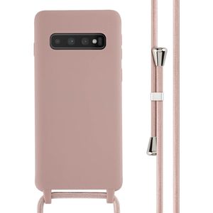 iMoshion Siliconen hoesje met koord voor de Samsung Galaxy S10 - Sand Pink
