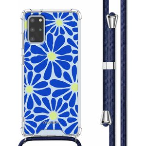 imoshion Design hoesje met koord voor de Samsung Galaxy S20 Plus - Cobalt Blue Flowers Connect
