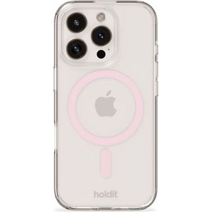 Holdit MagSafe Case voor de Apple iPhone 16 - Roze / Transparant