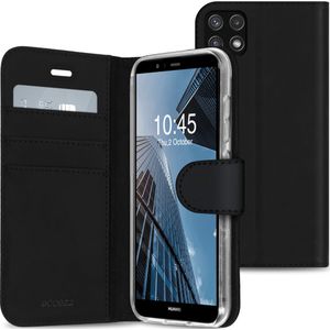 Accezz Wallet Softcase Bookcase voor de Samsung Galaxy A22 (5G) - Zwart