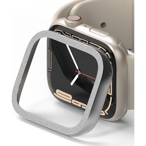 Ringke Bezel Styling voor de Apple Watch Series 7 / 8 / 9 - 45 mm - Hairline Plain Black