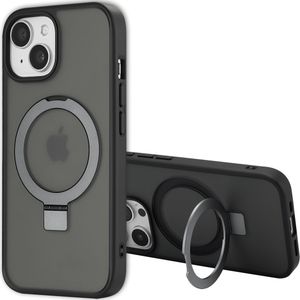 Accezz Ring Stand Backcover met MagSafe voor de iPhone 15 Pro - Zwart