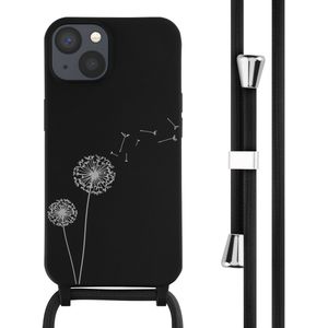 iMoshion Siliconen design hoesje met koord voor de iPhone 13 - Dandelion Black