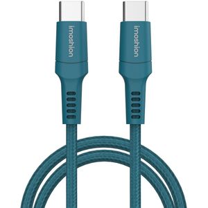 iMoshion Braided USB-C naar USB-C kabel - 2 meter - Donkerblauw