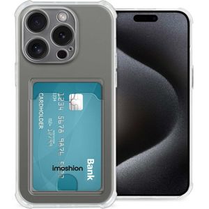 iMoshion Softcase Backcover met pashouder voor de iPhone 15 Pro Max - Transparant