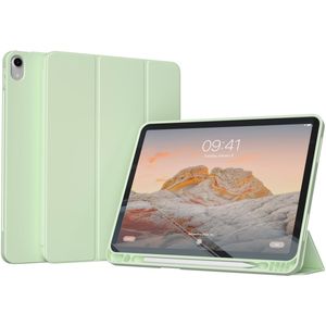 Accezz Smart Silicone Bookcase voor de iPad Air 6 (2024) / Air 5 (2022) / iPad Air 4 (2020) - Lichtgroen