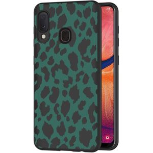 iMoshion Design hoesje voor de Samsung Galaxy A20e - Luipaard - Groen / Zwart