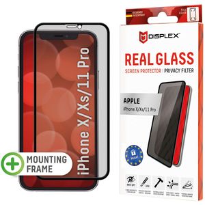 Displex Screenprotector Privacy Glass Full Cover voor de iPhone 11 Pro / Xs / X