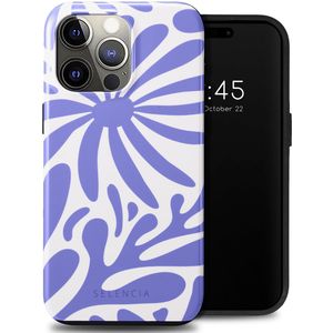 Selencia Vivid Tough Backcover voor de Apple iPhone 15 Pro Max - Modern Bloom Sapphire Blue