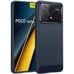 imoshion Brushed Backcover voor de Xiaomi Poco X6 Pro - Donkerblauw