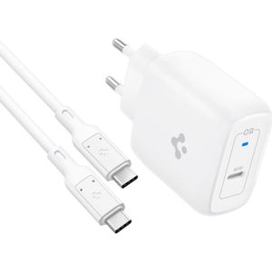 Spigen PowerArc ArcStation Pro 45 Watt GaN - Snellader met USB-C naar C oplaadkabel - 1 meter - Wit