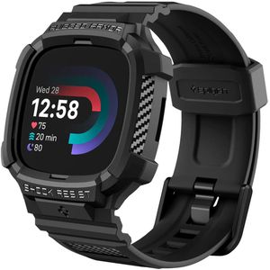 Spigen Rugged Armor™ Pro Case voor de Fitbit Versa 4 / Sense 2 - Black