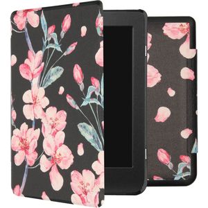 imoshion Ereader Cover / Hoesje Geschikt voor Kobo Nia - imoshion Design Sleepcover Bookcase - Blossom Watercolor Black