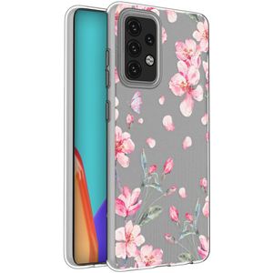 iMoshion Design hoesje voor de Samsung Galaxy A52(s) (5G/4G) - Bloem - Roze