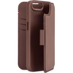 Decoded 2 in 1 Leather Detachable Wallet MagSafe voor de Apple iPhone 16e - Chocolate Brown
