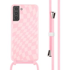 iMoshion Siliconen design hoesje met koord voor de Samsung Galaxy S21 Plus - Retro Pink