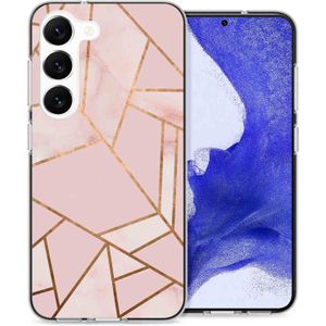 iMoshion Design hoesje voor de Samsung Galaxy S23 Plus - Grafisch Koper / Roze