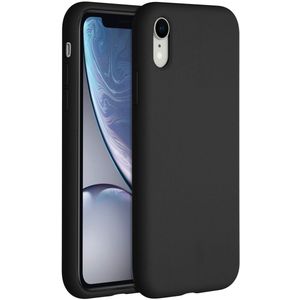 Accezz Liquid Silicone Backcover voor de Apple iPhone Xr - Zwart