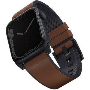 Uniq Straden Waterproof leren bandje voor de Apple Watch 1-9 / SE / Ultra (2) - 42/44/45/49 mm - Toffee Brown