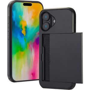 imoshion Backcover met pasjeshouder voor de Apple iPhone 16 - Zwart