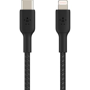 Belkin Boost↑Charge™ Braided Lightning naar USB-C kabel - 1 meter - Zwart